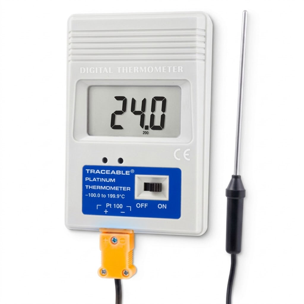 Termómetro Digital con Sonda de Platino RTD de -99.9 a 199.9 °C Traceable Control Company 4230
