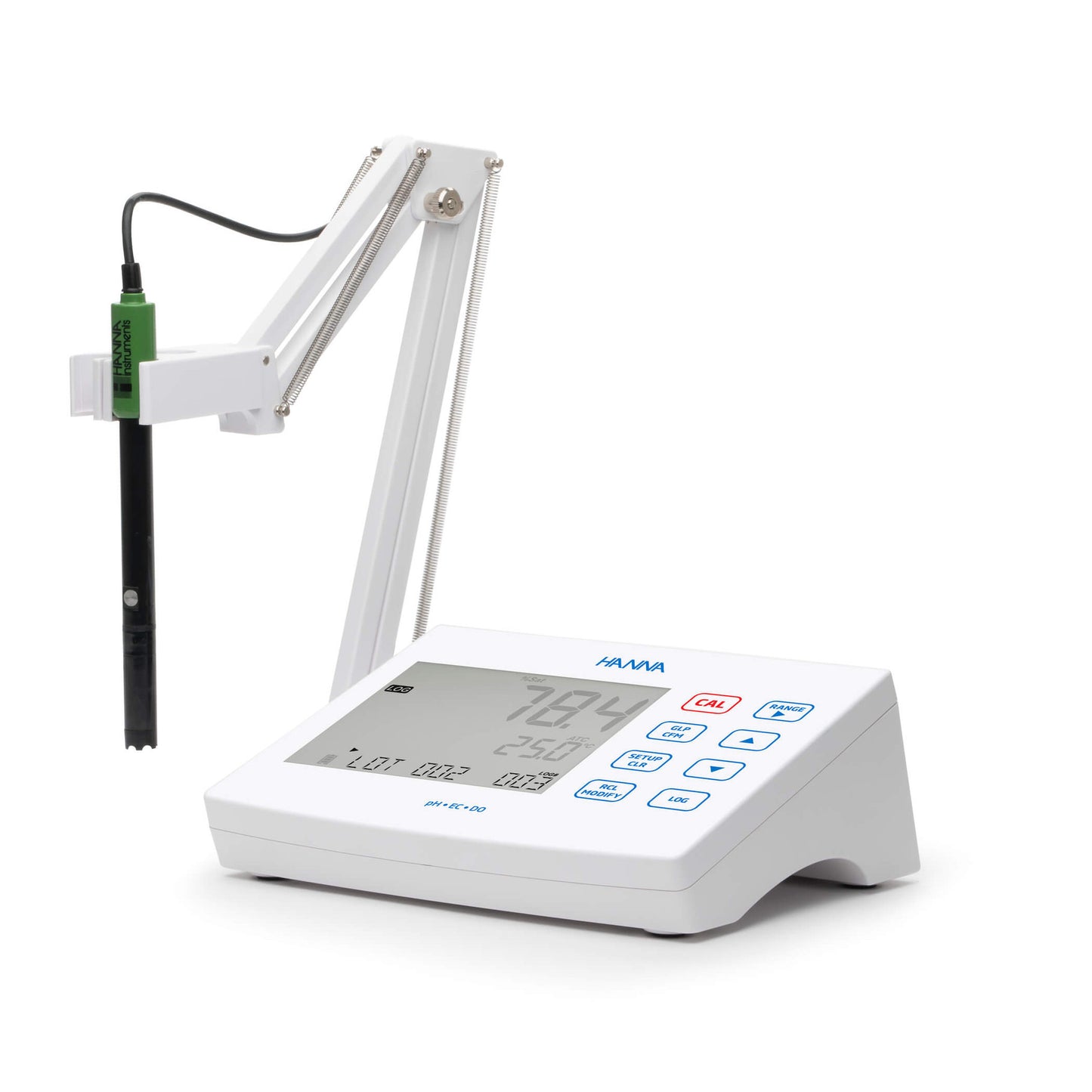 Medidor de pH, CE y OD de Mesa HI2600-01 con Electrodo y Soporte Hanna Instruments