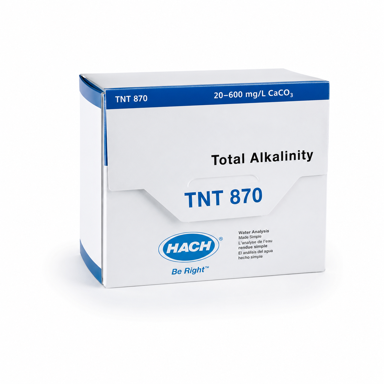 Prueba en Cubeta Hach TNTplus para Alcalinidad Total 25 pruebas a 400 mg/L CaCO3 TNT870
