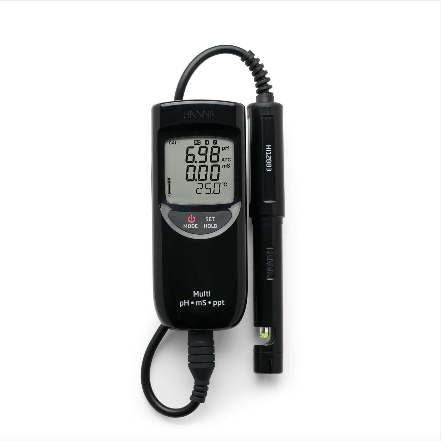 Medidor de pH, CE y TDS Portátil Impermeable Modelo HI991301 Hanna Instruments