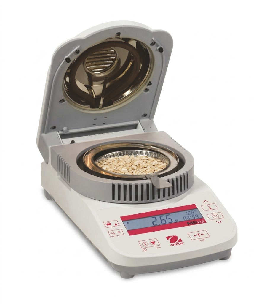Analizador de Humedad Ohaus MB23 Determinador Infrarrojo Capacidad 110g y Resolución 0.01g 80252470