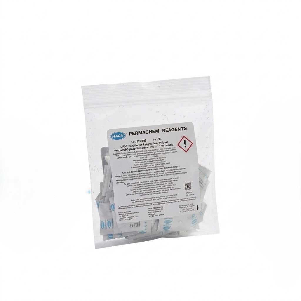 Reactivo de Cloro Total Hach DPD Powder Pillows de 10 mL Paquete con 100 Sobres 2105669