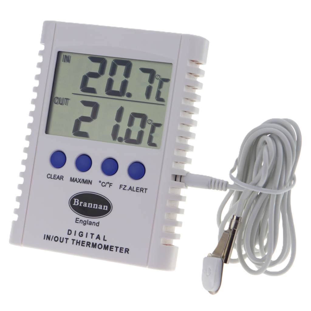 Termómetro Digital Interior y Exterior con Sonda de -50 a 70 °C Brannan 12-412-3