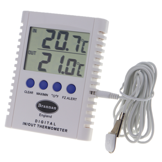 Termómetro Digital Interior y Exterior con Sonda de -50 a 70 °C Brannan 12-412-3