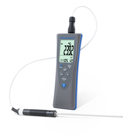 Termómetro Digital Alta Precisión Sonda Platino RTD -100-300±0.2°C Traceable Control Company 4132