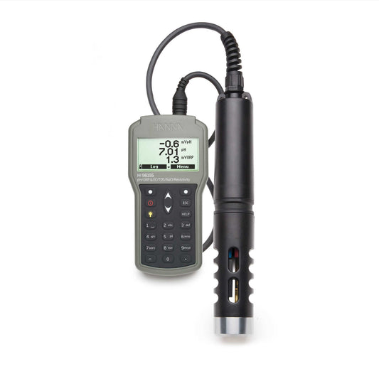 Medidor Multiparamétrico Portátil de pH y CE Modelo HI98195 Hanna Instruments
