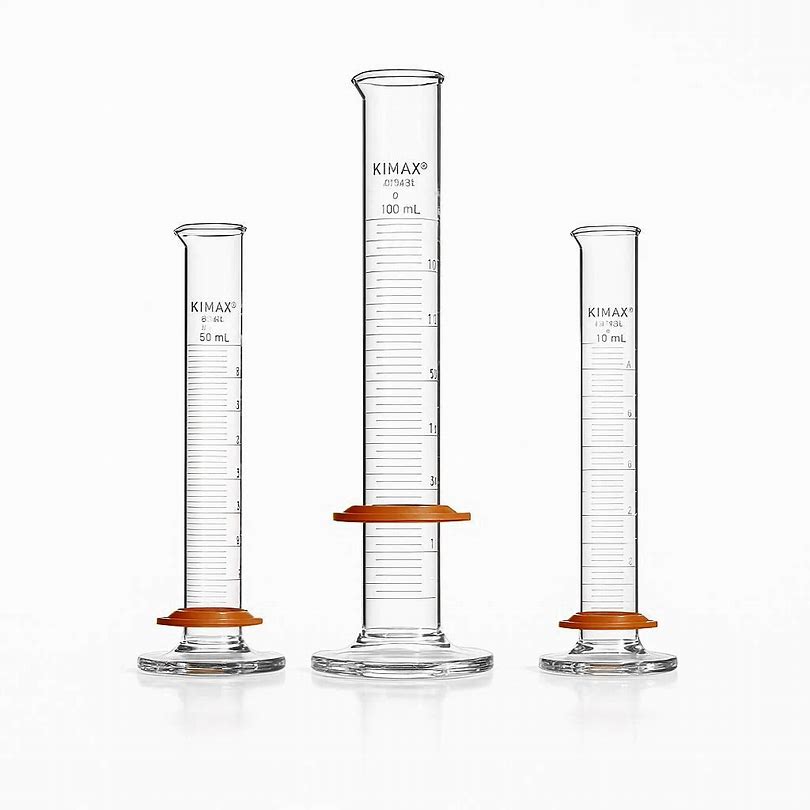 Probeta de Vidrio de 100 mL con Protector Clase A TC Kimax 20027-100